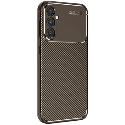 Mey İthalat®  Samsung Galaxy A26 Kılıf Auto Focus Karbon Kapak - Kahverengi