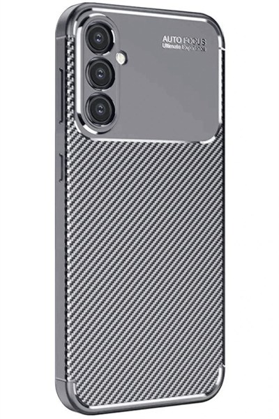 Mey İthalat®  Samsung Galaxy A26 Kılıf Auto Focus Karbon Kapak - Gri