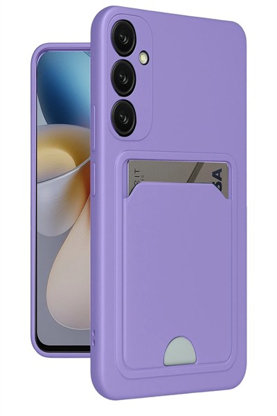 Mey İthalat®  Samsung Galaxy A26 Kılıf Kelvin Kartvizitli Silikon - Lila
