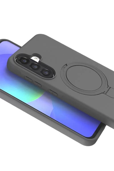 Mey İthalat®  Samsung Galaxy A26 Regal Magsafe Standlı Kapak - Titan Gri