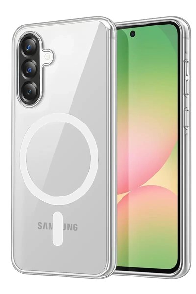 Mey İthalat®  Samsung Galaxy A27 5G Combo Sert Şeffaf Magsafe Kapak - Şeffaf