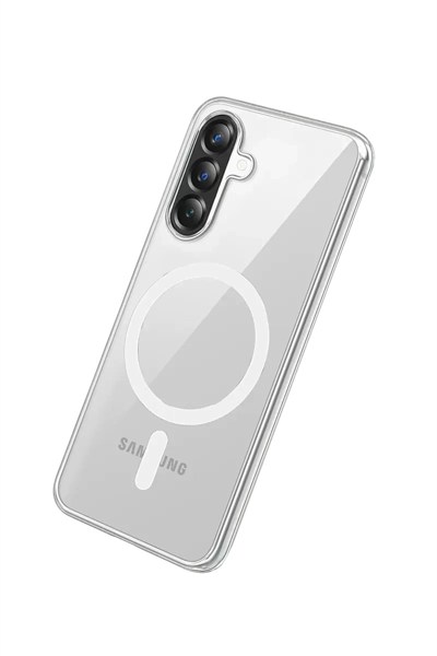 Mey İthalat®  Samsung Galaxy A27 5G Combo Sert Şeffaf Magsafe Kapak - Şeffaf
