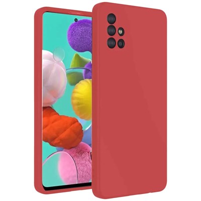 Mey İthalat®  Samsung Galaxy A31 Kılıf Nano içi Kadife Silikon - Kiremit