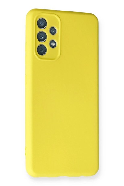 Mey İthalat®  Samsung Galaxy A32 Kılıf Nano içi Kadife Silikon - Sarı