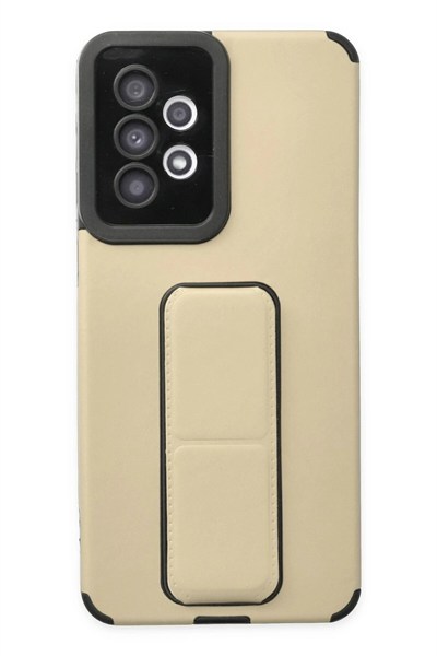 Mey İthalat®  Samsung Galaxy A33 5G Kılıf Mega Standlı Silikon - Gold