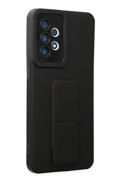 Mey İthalat®  Samsung Galaxy A33 5G Kılıf Mega Standlı Silikon - Siyah