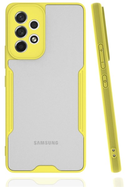 Mey İthalat®  Samsung Galaxy A33 5G Kılıf Platin Silikon - Sarı