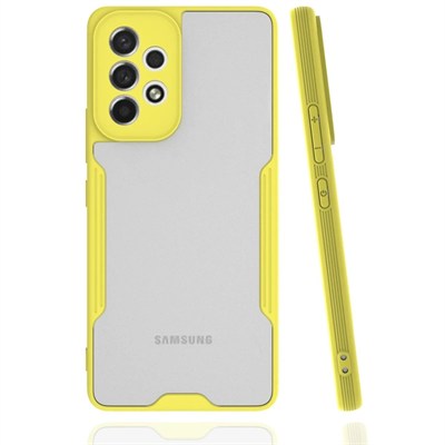 Mey İthalat®  Samsung Galaxy A33 5G Kılıf Platin Silikon - Sarı
