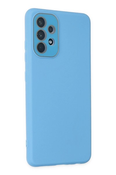 Mey İthalat®  Samsung Galaxy A33 5G Kılıf Lansman Glass Kapak - Mavi
