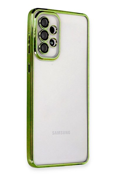 Mey İthalat®  Samsung Galaxy A33 5G Kılıf  Lensli Silikon - Yeşil