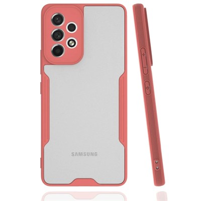 Mey İthalat®  Samsung Galaxy A33 5G Kılıf Platin Silikon - Pembe