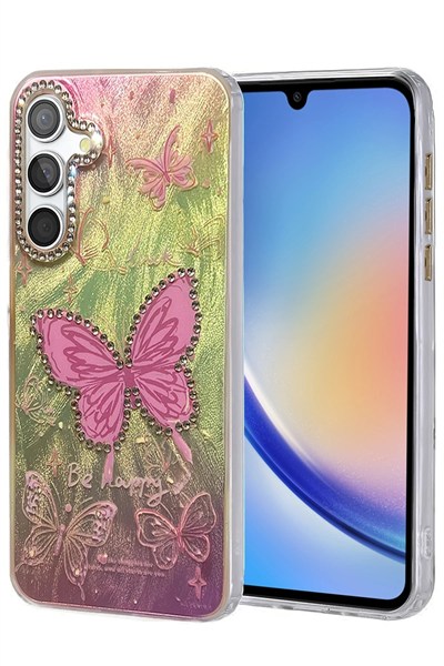 Mey İthalat®  Samsung Galaxy A34 5G Kılıf Blade Aynalı Desenli Kapak - Desen 5
