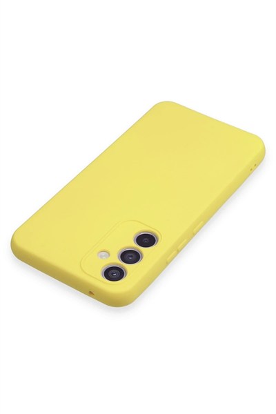 Mey İthalat®  Samsung Galaxy A34 5G Kılıf Nano içi Kadife Silikon - Sarı