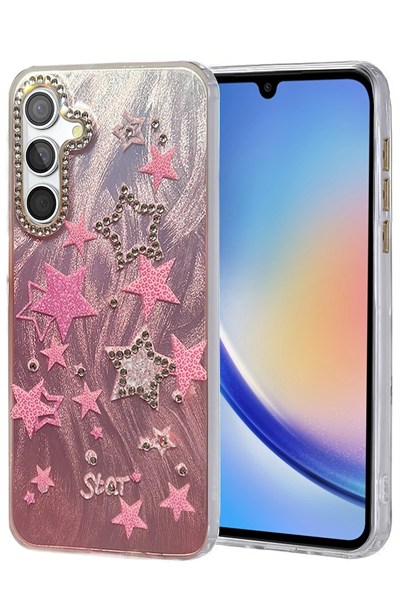 Mey İthalat®  Samsung Galaxy A34 5G Kılıf Blade Aynalı Desenli Kapak - Desen 7