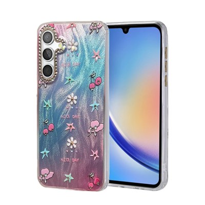 Mey İthalat®  Samsung Galaxy A34 5G Kılıf Blade Aynalı Desenli Kapak - Desen 4