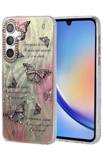 Mey İthalat®  Samsung Galaxy A34 5G Kılıf Blade Aynalı Desenli Kapak - Desen 6