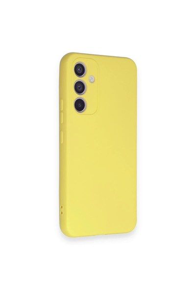 Mey İthalat®  Samsung Galaxy A34 5G Kılıf Nano içi Kadife Silikon - Sarı