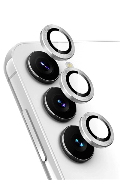 Mey İthalat®  Samsung Galaxy A34 5G Valdez Metal Kamera Lens - Gümüş