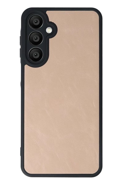 Mey İthalat®  Samsung Galaxy A35 5G Kılıf Aras Deri Kapak - Pudra