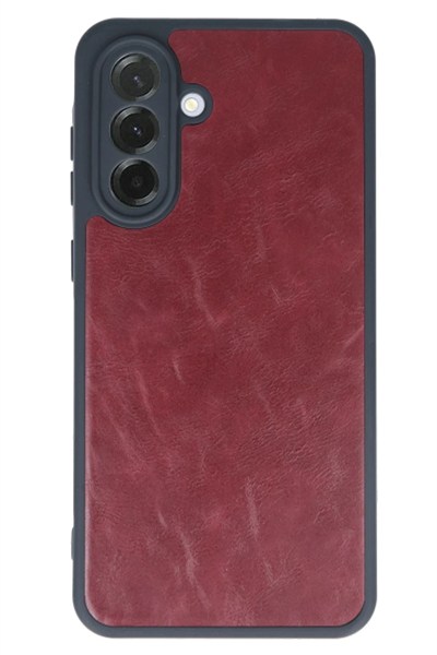 Mey İthalat®  Samsung Galaxy A35 5G Kılıf Aras Deri Kapak - Bordo