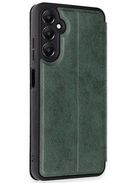 Mey İthalat®  Samsung Galaxy A35 5G Kılıf Flip Cover - Koyu Yeşil