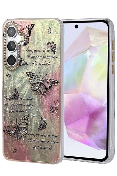 Mey İthalat®  Samsung Galaxy A35 5G Kılıf Blade Aynalı Desenli Kapak - Desen 6
