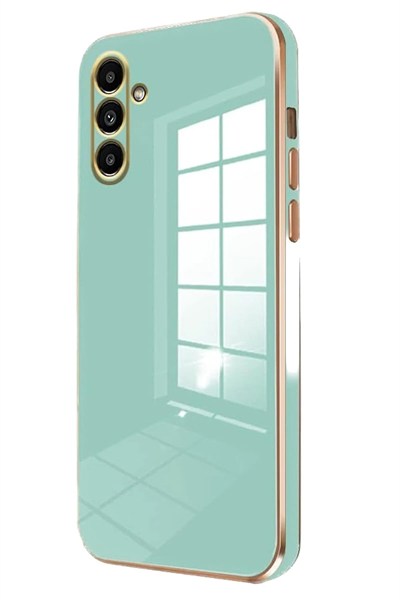 Mey İthalat®  Samsung Galaxy A35 5G Kılıf Volet Silikon - Açık Yeşil