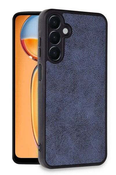 Mey İthalat®  Samsung Galaxy A35 5G Kılıf Aras Deri Kapak - Lacivert