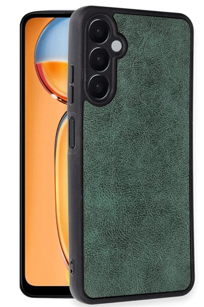 Mey İthalat®  Samsung Galaxy A36 Kılıf Aras Deri Kapak - Koyu Yeşil