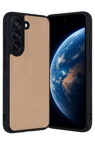 Mey İthalat®  Samsung Galaxy A36 Kılıf Aras Deri Kapak - Pudra