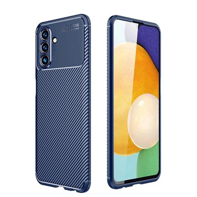 Mey İthalat®  Samsung Galaxy A36 Kılıf Auto Focus Karbon Kapak - Lacivert