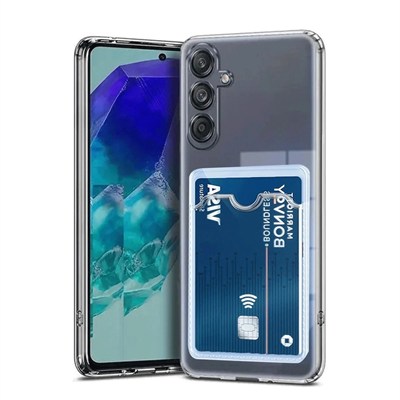 Mey İthalat®  Samsung Galaxy A36 Kılıf Kart Şeffaf Silikon - Şeffaf