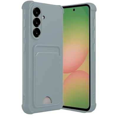 Mey İthalat®  Samsung Galaxy A36 Kılıf Kelvin Kartvizitli Silikon - Açık Yeşil