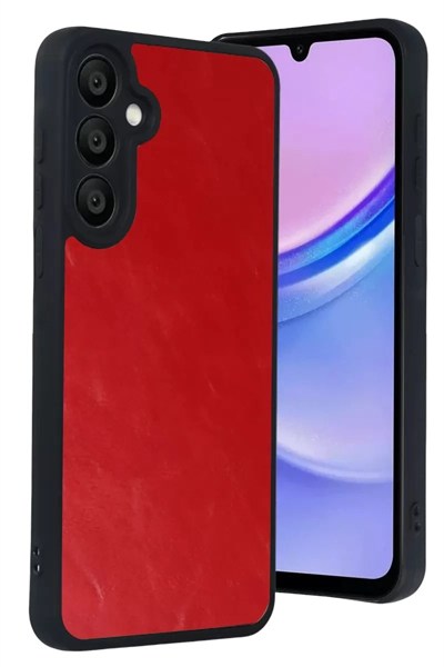 Mey İthalat®  Samsung Galaxy A37 5G Aras Deri Kapak - Kırmızı