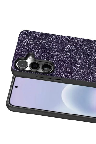 Mey İthalat®  Samsung Galaxy A37 5G Bright Simli Kapak - Derin Mor