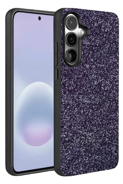 Mey İthalat®  Samsung Galaxy A37 5G Bright Simli Kapak - Derin Mor