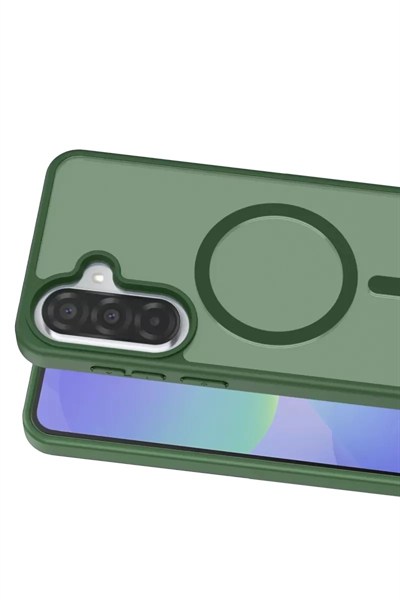 Mey İthalat®  Samsung Galaxy A37 5G Jota Magsafe Kapak - Koyu Yeşil