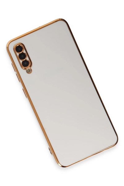 Mey İthalat®  Samsung Galaxy A50 Kılıf Volet Silikon - Beyaz