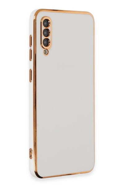 Mey İthalat®  Samsung Galaxy A50 Kılıf Volet Silikon - Beyaz