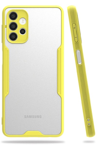 Mey İthalat®  Samsung Galaxy A52 Kılıf Platin Silikon - Sarı