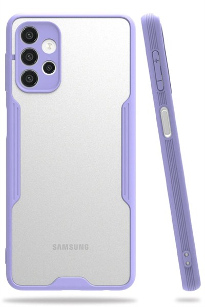 Mey İthalat®  Samsung Galaxy A52 Kılıf Platin Silikon - Lila