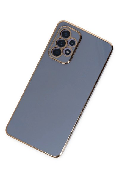 Mey İthalat®  Samsung Galaxy A52 Kılıf Volet Silikon - Mavi