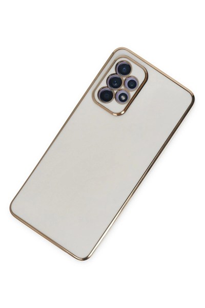Mey İthalat®  Samsung Galaxy A52 Kılıf Volet Silikon - Beyaz