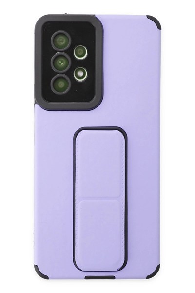 Mey İthalat®  Samsung Galaxy A53 5G Kılıf Mega Standlı Silikon - Lila