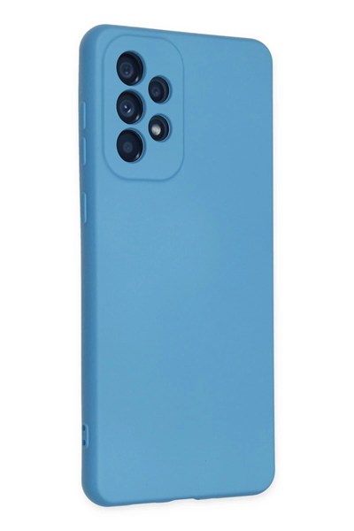 Mey İthalat®  Samsung Galaxy A53 5G Kılıf Nano içi Kadife Silikon - Mavi