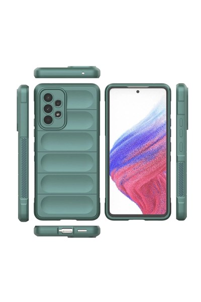 Mey İthalat®  Samsung Galaxy A53 5G Kılıf Optimum Silikon - Koyu Yeşil