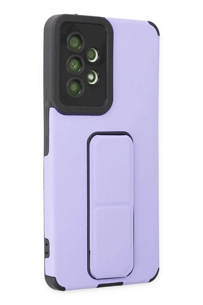Mey İthalat®  Samsung Galaxy A53 5G Kılıf Mega Standlı Silikon - Lila