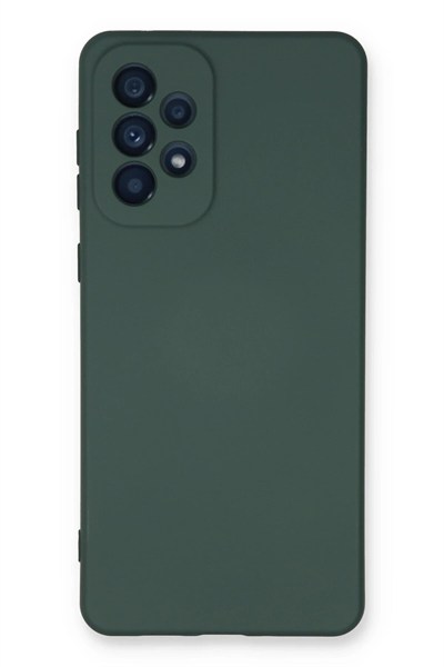 Mey İthalat®  Samsung Galaxy A53 5G Kılıf Nano içi Kadife Silikon - Koyu Yeşil