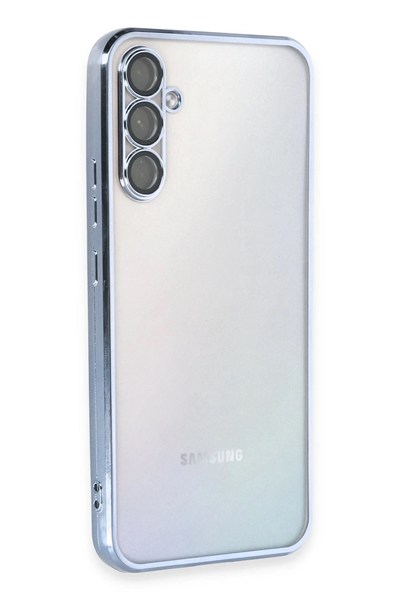 Mey İthalat®  Samsung Galaxy A54 5G Kılıf  Lensli Silikon - Açık Mavi