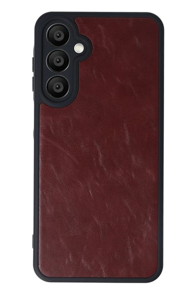 Mey İthalat®  Samsung Galaxy A55 5G Kılıf Aras Deri Kapak - Bordo